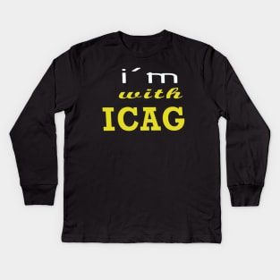 I am with ICAG Kids Long Sleeve T-Shirt